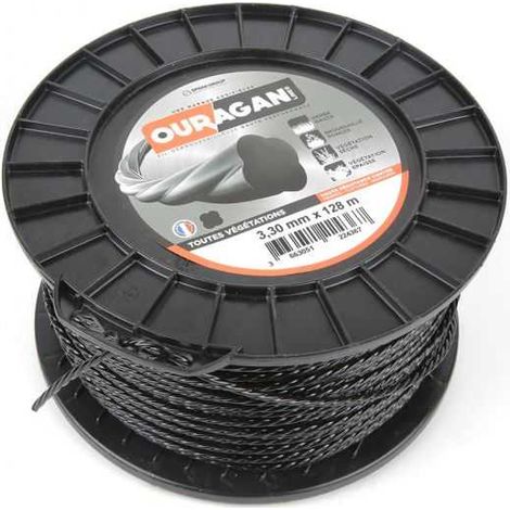 Fil débroussailleuse Ouragan 3,3 mm x 128 m Spirale Bobine (1/5)