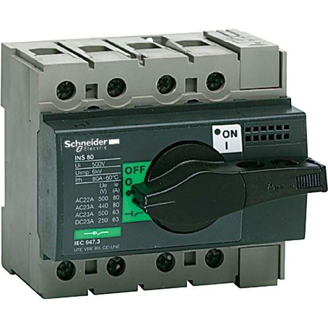 Schneider Electric Compact INS80 4-poliger Schalter schwarz