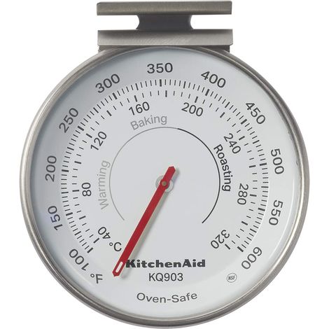KitchenAid Termometro da Forno Regolabile per Cucina, Adatto all'Utilizzo in Forno Ventilato, a Gas o Elettrici, Misurazioni da 40°C a 320°C (1/4)