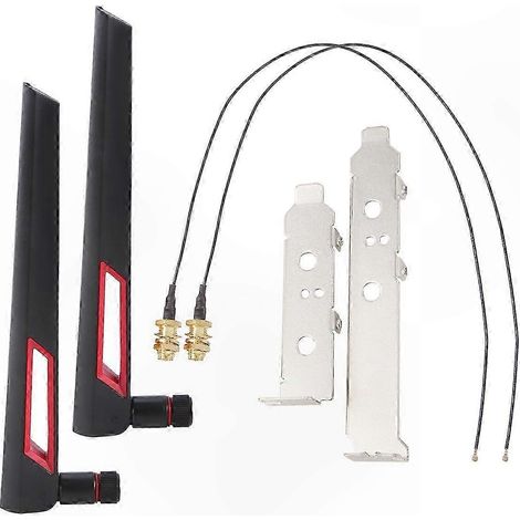 NGFF M.2 IPEX MHF4 U.Fl WLAN-Antenne, Dualband 2x8dBi Adapterkabel, WLAN-Kartenanschluss, 2-teiliges Set (1/5)
