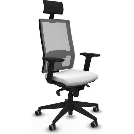 piqueras-y-crespo 2D066G1 Chaise de bureau blanc ergonomique (1/3)