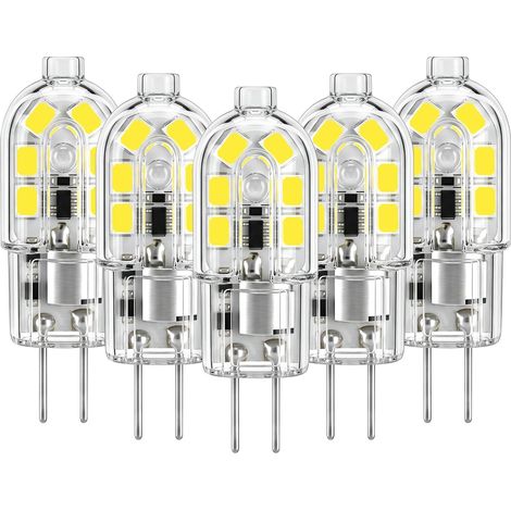 Ampoule LED G4 20W Équivalent, 360° Sans Scintillement, Douille Bi-Pin (MR11 GU4/GZ4) pour Éclairage Sous-Meuble, Lustres, Usage Domestique & Professionnel (Lot de 5 - Blanc Froid 6000k) (1/5)