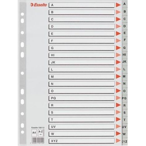 Esselte Polypropylene Indices