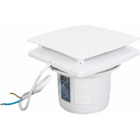 Ventilateur de plafond 100 mm pour salle de bain  Débit d'air 100 m³/h  Clapet anti-retour  Installation horizontale recommandée