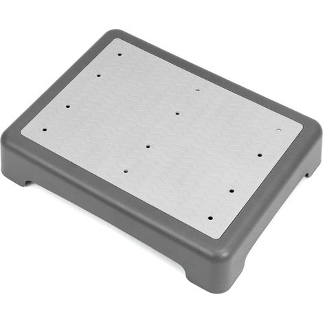 Marchepied Anti-dérapant - Marchepied Empilable pour Extérieur - Convient pour Salle de Bain, Baignoire, Voiture, Jardin - Hauteur 9 cm - Charge Maximale 220 kg - Gris
