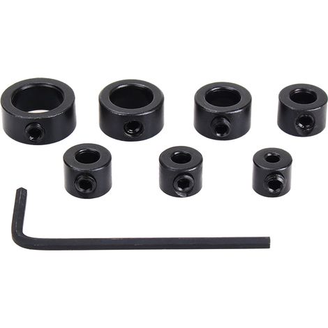 Ensemble de 8 bagues de positionnement pour forets de 3 à 12 mm avec clé hexagonale (1/5)