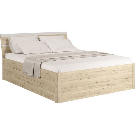 Cama Melvele 103 , Doble, 160x200, Aglomerado laminado, Somieres, 166x218x92cm (1/5)