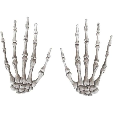 Décoration d'Halloween : main de squelette en plastique avec griffe, idéale pour les fêtes et les escape games, accessoires d'horreur. (1/5)