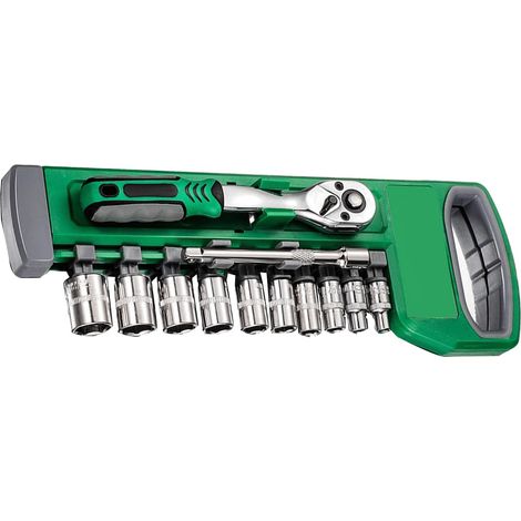 Jeu de clés à cliquet multifonctions haute résistance avec 72 modèles dents pour une utilisation efficace dans les espaces restreints Clé résistante 1 Lot 12 Pièces 10,2 Cm - (1/4)