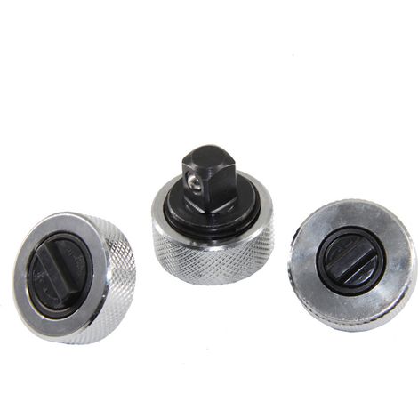 Jeu de 3 clés à cliquet réversibles à molette, mini-clé de paume, entraînement 1/4", 3/8" et 1/2", diamètre compact 38 mm (1/5)