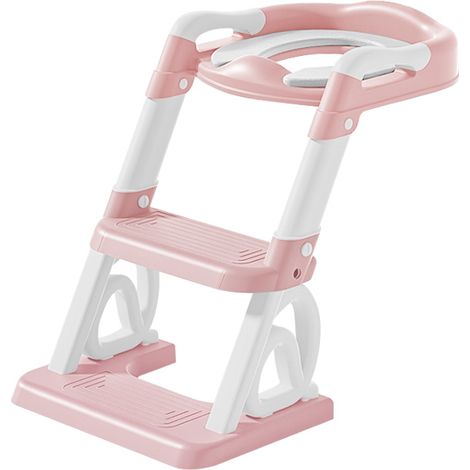 Réducteur de Toilette pour Enfant avec Escabeau Pliable et Portable, 37x28x49cm (1/5)