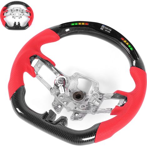 Carbonfaser-Lenkrad mit LED-Tachometer für Ford Mustang V6 EcoBoost GT Shelby 2015-2017 (1/5)