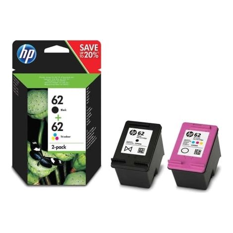 Cartucho de Tinta Original HP nº62 Multipack/ Negro/ Tricolor