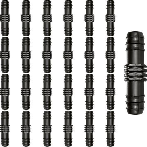 25 Stück 16-mm-Rohrverbinder, Kunststoff-Schlauchverbinder mit Widerhaken, Bewässerungsarmaturen, Schlauchverbinder mit Widerhaken für Bewässerungssysteme (1/5)