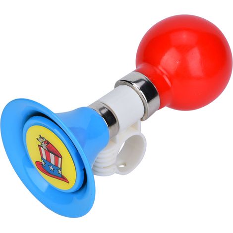 Klaxon de vélo enfant en métal et caoutchouc, sonnette d'avertissement sonore pour garçons et filles (bleu) (1/5)