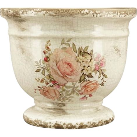 Maceta Rosae de gres: elegancia floral en tu hogar. (1/3)