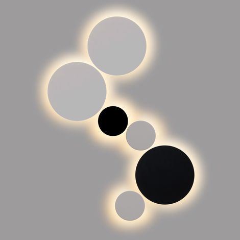 Applique circulaire "Eclipse" 12W - Puce Samsung - Lumière - Noir (1/7)