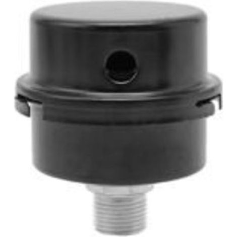 Silencieux pour Filtre à Air Compresseur – Raccord Fileté 3/8 Pouces (16 mm) – Forme Ronde en Métal Noir – Accessoire Silencieux Haute Performance (1/5)