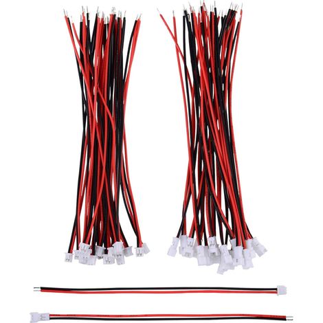20 Paires 1.25 mm Connecteur 2 Broches Mâle Et Femelle Connecteur Plug avec Câble Fil 10 cm