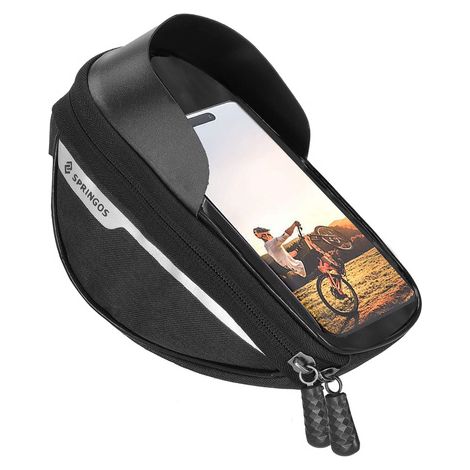 Wasserdichte Fahrradtasche, wasserdichte Handyhülle mit Rahmenhalterung.