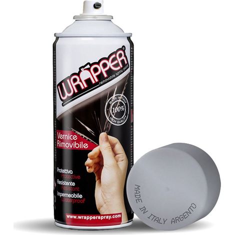 Wrapper Spray Vernice Removibile Tinta Fluo e Tinte Speciali - Colore: ARGENTO
