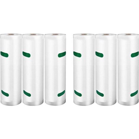 Food Sealer Bags, 6 Rolls, Reusable Freezer Bags, BPA and LFGB Free, Compatible with Any Sealer, 20cm Wide x 5m Long (1/5)