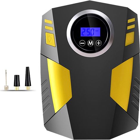 Compresseur d'air numérique pour voitures, pompe à pneus portable avec lumière LED, 12 V CC