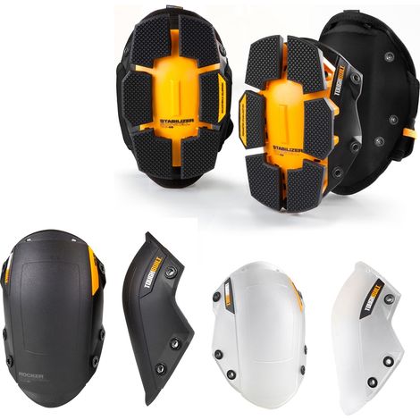 Toughbuilt GelFit SnapShells Knee Pads Full Set Rocker Non Marring Stabilizer