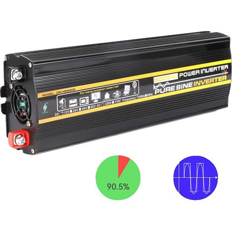 Inverter a onda sinusoidale pura, potenza di picco 8000 W, porta di ricarica USB, 8000 W (1/2)