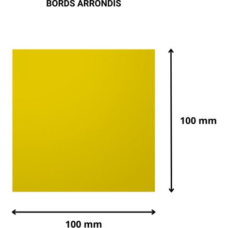 Signaletique.Biz France – Plaque en plexiglass miroir or 100 x 100 mm – Épaisseur 3 mm – Bord arrondi – Résistante aux UV et à l'humidité (1/5)