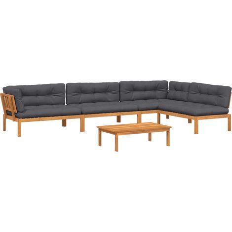 Maison Exclusive - Set de sofás de palets de jardín y cojines 5 p