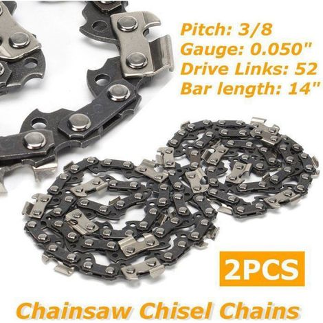 Chaine De Scie - 14 Pouces - 52 Maillons - Pour Tronconneuse Portable - Acier Haut Carbone - 1 Piece (1/3)