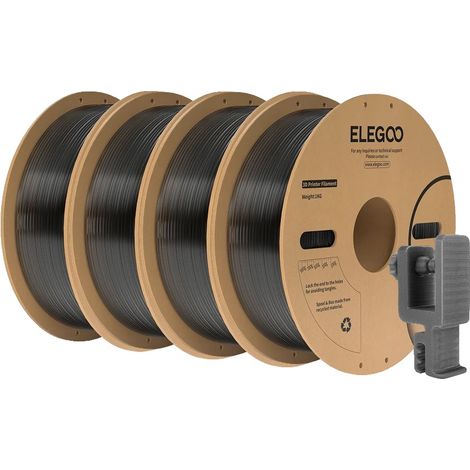 Filamento per stampa 3D, materiale in policarbonato, elevata resistenza agli urti, 4 kg, nero fumo. (1/2)
