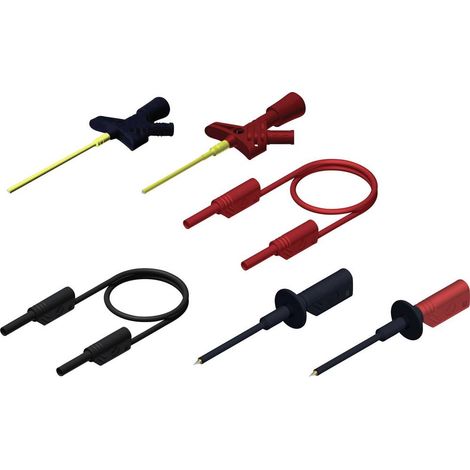 Hirschmann Test & Measurement PMS 1600 Set de cordons de mesure de sécurité 1.00 m rouge/noir 1 pc(s) D858191 (1/2)