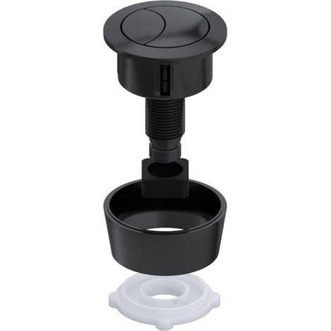 Universelles Zweimengenspül-Druckknopfset für Deckellöcher mit 20 mm, 40 mm, 50 mm und 60 mm Durchmesser (Mattschwarz)