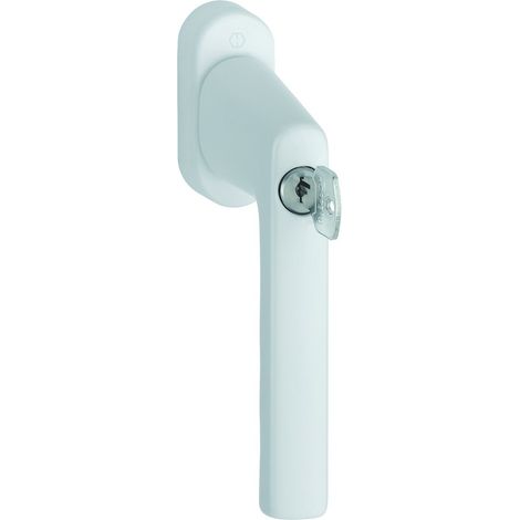 HOPPE Aluminium-Fenstergriff abschliessb. D/K  Hamburg  0700LS/U26, F9016/NAW/7/032-042/2W153-EW/90/9999/M5X45/50 - 11950225