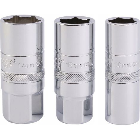 Clés et douilles Draper 3 pièces anneau moleté insert caoutchouc