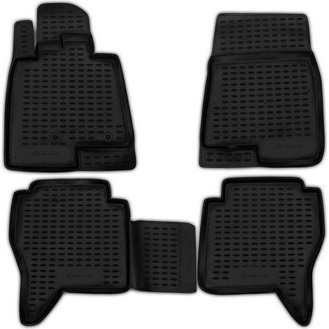 KIT TAPPETINI COMPATIBILE CON MITSUBISHI Pajero IV (V80), 2006-, 4 pcs. TAPPETINO IN GOMMA TPE BORDO ALTO 3D ANTISCIVOLO IMPERMEABILE