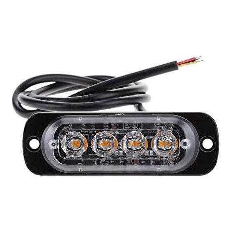 Voyant d'avertissement à 4 LED, feu stroboscopique Riloer 12V-24V (1/5)