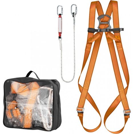 Harnais de sécurité NEOTOOLS 97-101 - absorbeur de choc + ligne de vie 2m + sac de transport (1/3)