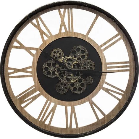 Reloj 'Paul' - metal y madera D. 57 cm - Atmosphera créateur d'intérieur (1/5)