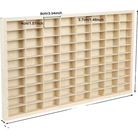 Étagère d'affichage, capacité de 80 grilles, construction en bois massif, TT2320902 (1/2)