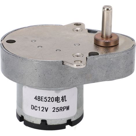 Moteur à engrenages DC 12V 25 tr/min, arbre excentrique type poire, robuste réducteur de vitesse à courant continu (1/5)