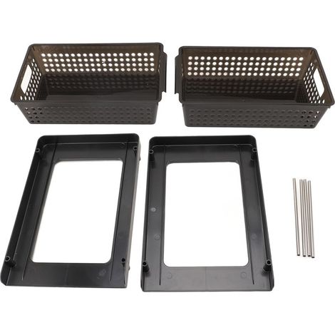 Organisateur Rangement - 2 Niveaux Avec 2 Paniers Coulissants - Pour Cuisine Salle De Bain Bureau - 22 x 32 x 26.5 Cm - 1 Pièce (1/5)