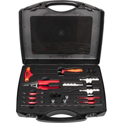 Unior 1754 Kit di manutenzione ruote rosso acciaio al carbonio