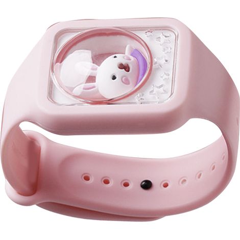 Bracelet anti-piqûres rose, étanche et durable, multi-usage et sûr, idéal pour les enfants en extérieur.
