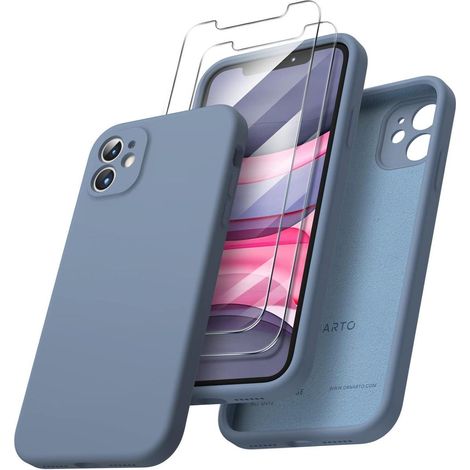 iPhone 11 Hülle Schutzfolie Flüssig Silikon Gel Case Eckige Kante Rundumschutz (1/5)