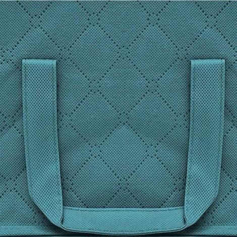 3PCS Housse De Rangement Boite De Rangement sous Lit pour Édredons Couvertures Oreillers Jouets Vestes Vêtements BLEU (1/4)