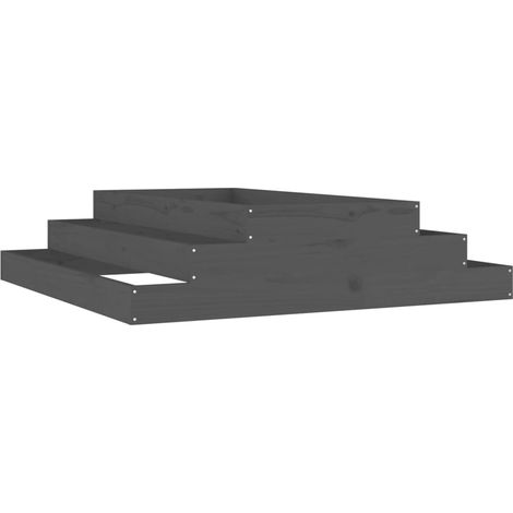 Maison Exclusive - Fioriera Grigia 110x110x27 cm in Legno Massello di Pino