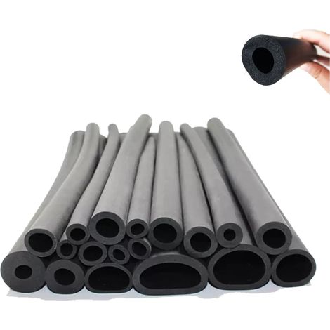 Tuyau Isolation Mousse - 1 Pièce - Caoutchouc Noir - Protection Thermique et Anti-choc - Pour Tuyauterie et Fitness - 40mm x 7mm x 1m (1/5)